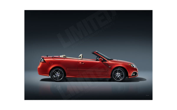 Saab 9-3 Convertible A3 (297 x 420 mm / 11.7 x 16.5 in) / Aluminium Composite / No Mount