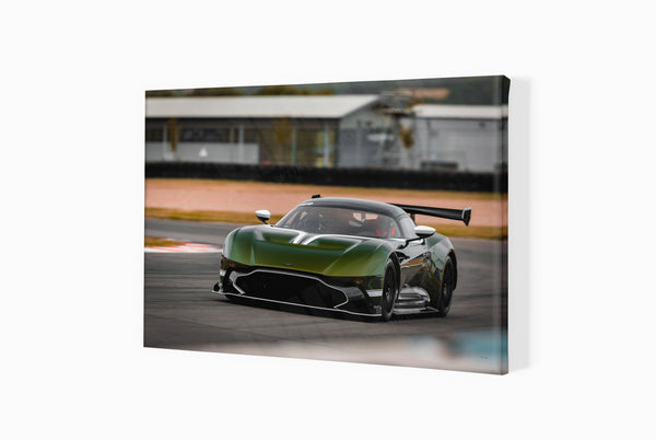 Aston Martin Vulcan A3 (297 x 420 mm / 11.7 x 16.5 in) / Canvas Print (Mounted on Wood Internal Frame) / No Mount