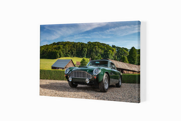 Aston Martin DB4 Series 5 Vantage GT A3 (297 x 420 mm / 11.7 x 16.5 in) / Canvas Print (Mounted on Wood Internal Frame)