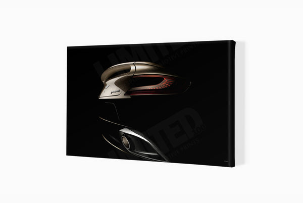 Aston Martin Vanquish detail (second generation rear) S (420mm x 239) / Canvas Print (Mounted on Wood Internal Frame)