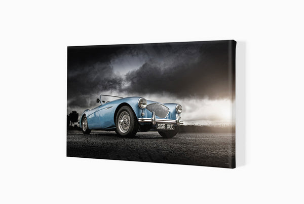 Austin-Healey 100/4 S (283 x 420 mm) / Canvas Print (Mounted on Wood Internal Frame) / No Mount