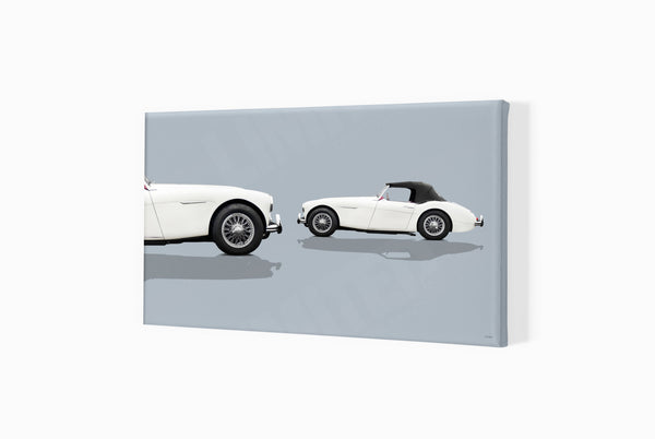Austin-Healey 3000 MkII S (263 x 420 mm) / Canvas Print (Mounted on Wood Internal Frame) / No Mount