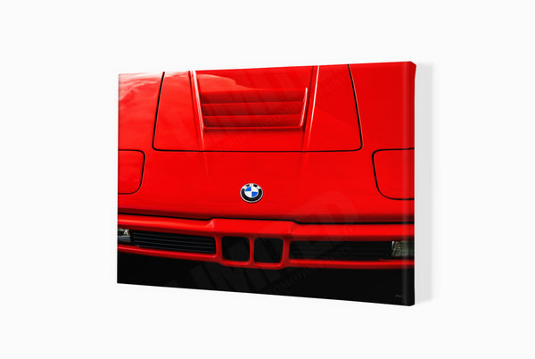 BMW M1 A3 (297 x 420 mm / 11.7 x 16.5 in) / Canvas Print (Mounted on Wood Internal Frame) / No Mount Posters Prints &