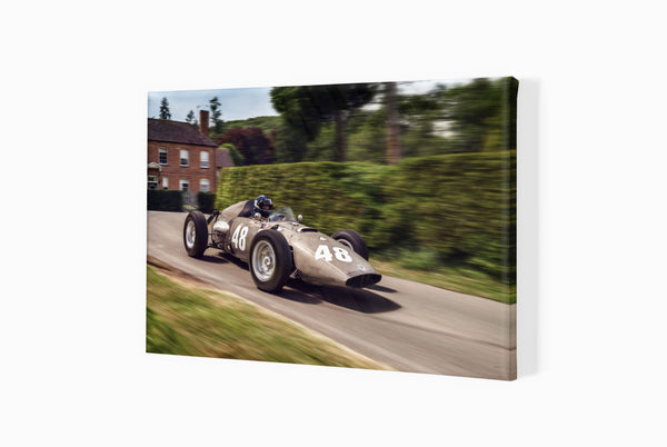 1960 BRM P48 A3 (297 x 420 mm / 11.7 x 16.5 in) / Canvas Print (Mounted on Wood Internal Frame) / No Mount