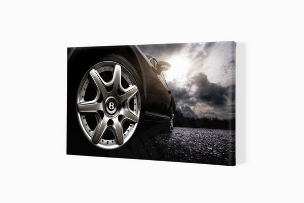 Bentley Continental GT (wheel detail) S (420mm x 240) / Canvas Print (Mounted on Wood Internal Frame) / No Mount