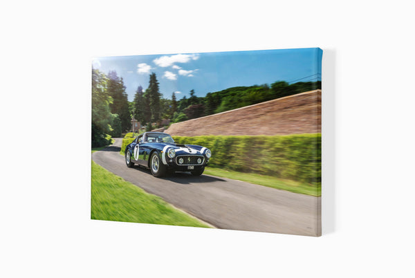 Ferrari 250 GT SWB (Stirling Moss car) at Shelsley Walsh S (420mm x 283) / Canvas Print (Mounted on Wood Internal