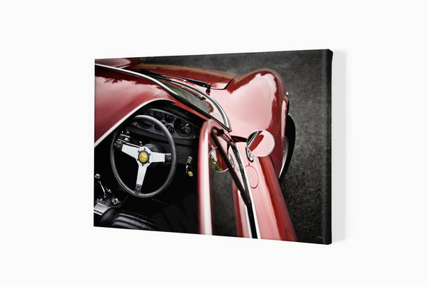 Ferrari Dino 246 GT A3 (297 x 420 mm / 11.7 x 16.5 in) / Canvas Print (Mounted on Wood Internal Frame) / No Mount