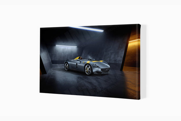 Ferrari Monza SP1 S (420 x 249 mm) / Canvas Print (Mounted on Wood Internal Frame) / No Mount