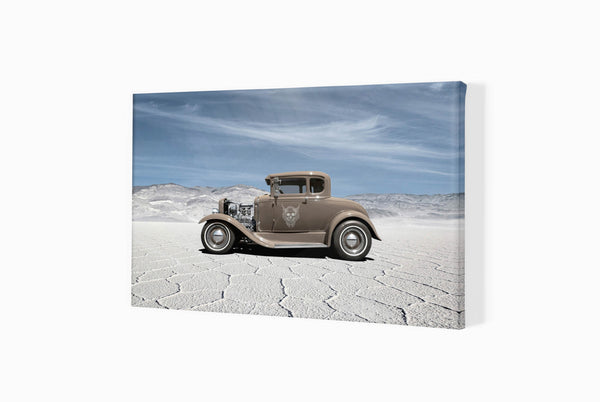 Ford Hot Rod in the Death Valley S (420mm x 266) / Canvas Print (Mounted on Wood Internal Frame) / No Mount