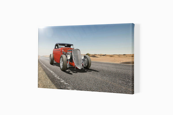 Ford Street Rod S (420mm x 231) / Canvas Print (Mounted on Wood Internal Frame) / No Mount