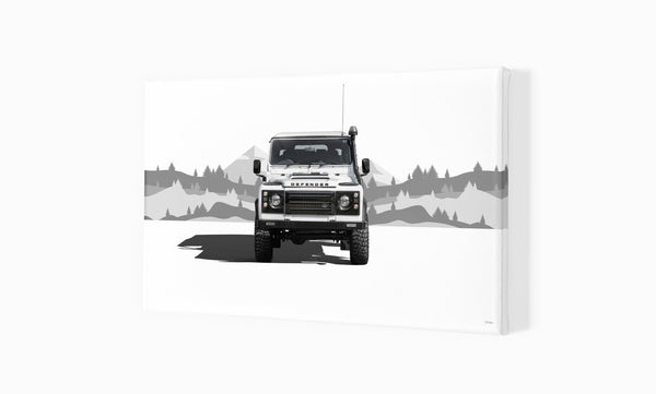 Land Rover Defender Legacy 110 Heritage S (420mm x 258) / Canvas Print (Mounted on Wood Internal Frame) / No Mount