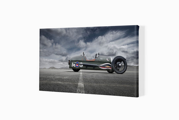 Morgan 3 Wheeler (MOG) S (420mm x 226) / Canvas Print (Mounted on Wood Internal Frame) / No Mount