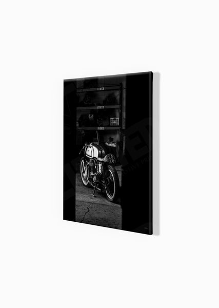 1954 Norton Dominator S (380mm x 297) / Canvas Print (Mounted on Wood Internal Frame) / No Mount