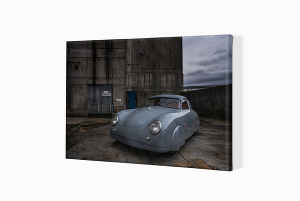 Porsche 356 Gmünd coupe replica A3 (297 x 420 mm / 11.7 x 16.5 in) / Canvas Print (Mounted on Wood Internal Frame) / No
