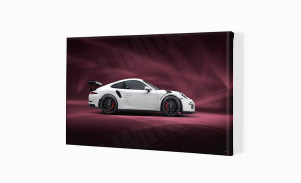 Porsche 911 GT3 RS (991.1) S (420 x 252 mm) / Canvas Print (Mounted on Wood Internal Frame) / No Mount