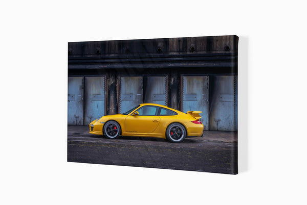 2011 Porsche 911 Carrera GTS A3 (297 x 420 mm / 11.7 x 16.5 in) / Canvas Print (Mounted on Wood Internal Frame) / No