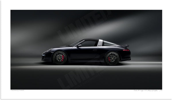 Porsche 911 Targa 4 GTS (991) side profile S (420mm x 244) / Print-Only (Fine Art Paper) / No Mount