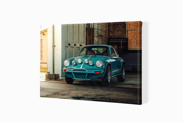 Porsche 911 Safari A3 (297 x 420 mm / 11.7 x 16.5 in) / Canvas Print (Mounted on Wood Internal Frame) / No Mount