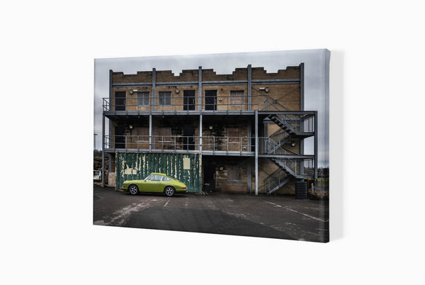 Porsche 912 A3 (297 x 420 mm / 11.7 x 16.5 in) / Canvas Print (Mounted on Wood Internal Frame) / No Mount