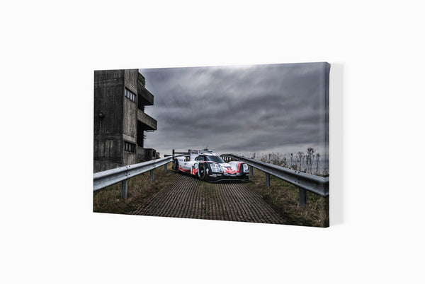 Porsche 919 Hybrid (front three-quarter view) S (247 x 420 mm) / Canvas Print (Mounted on Wood Internal Frame) / No