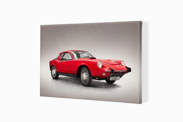 Saab Sonett II A3 (297 x 420 mm / 11.7 x 16.5 in) / Canvas Print (Mounted on Wood Internal Frame) / No Mount