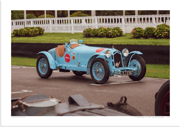 1933 Alfa Romeo 8C 2300 Monza A3 (297 x 420 mm / 11.7 x 16.5 in) / Print-Only (Fine Art Paper) / No Mount