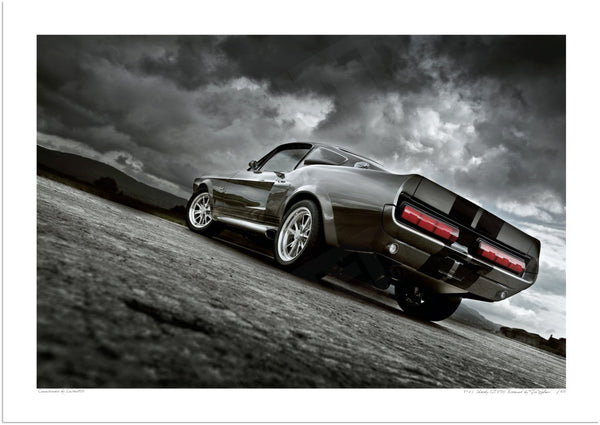 1967 Shelby GT500 ’Eleanor’ (rear) A3 (297 x 420 mm / 11.7 x 16.5 in) / Print-Only (Fine Art Paper) / No Mount