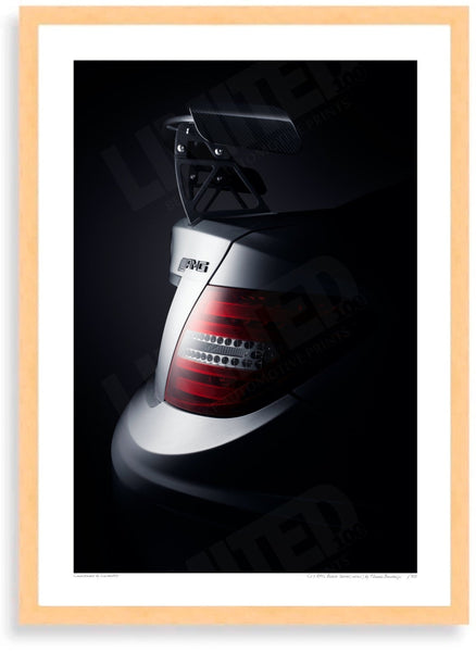 C63 AMG Black Series (detail) A3 (297 x 420 mm / 11.7 x 16.5 in) / Wood Frame (Printed on Fine Art Paper) / No Mount