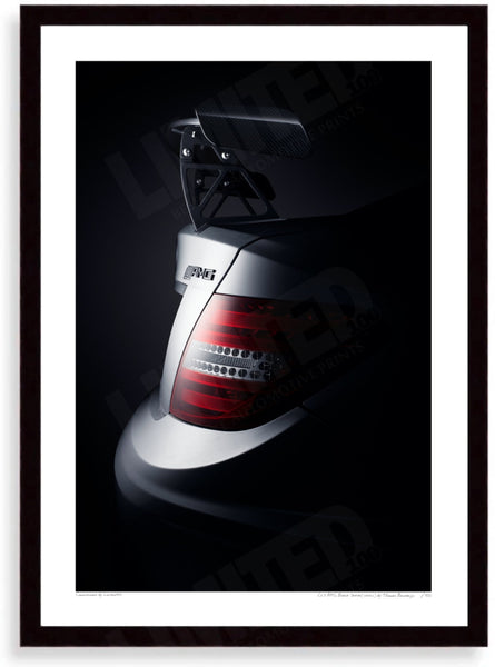 C63 AMG Black Series (detail) A3 (297 x 420 mm / 11.7 x 16.5 in) / Black Wood Frame (Printed on Fine Art Paper) / No