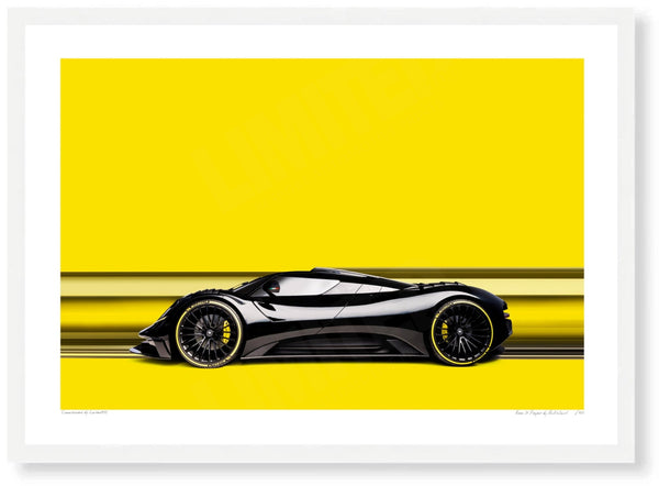 Ares S1 Project at Salon Privé A3 (297 x 420 mm / 11.7 x 16.5 in) / White Wood Frame (Printed on Fine Art Paper) / No