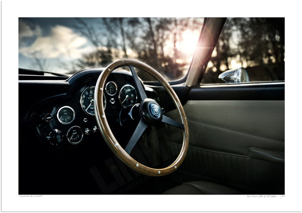 Aston Martin DB4 (interior) A3 (297 x 420 mm / 11.7 x 16.5 in) / Print-Only (Fine Art Paper) / No Mount
