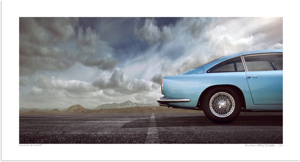 Aston Martin DB4 side profile S (420mm x 226) / Print-Only (Fine Art Paper) / No Mount