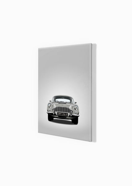 Aston Martin DB5 BMT 216A (Type A) A3 (297 x 420 mm / 11.7 x 16.5 in) / Canvas Print (Mounted on Wood Internal Frame)
