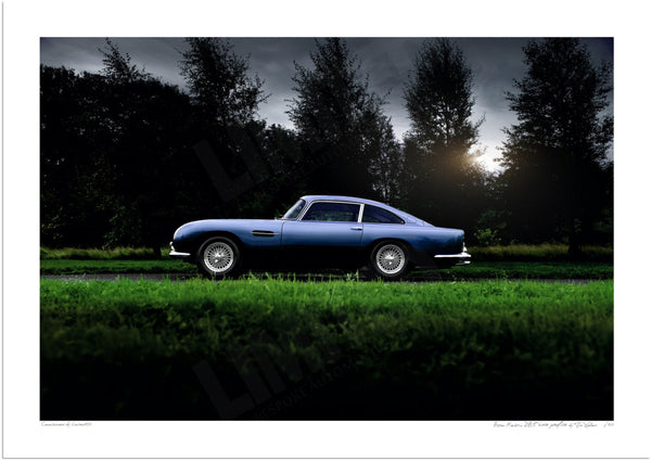 Aston Martin DB5 side profile A3 (297 x 420 mm / 11.7 x 16.5 in) / Print-Only (Fine Art Paper) / No Mount