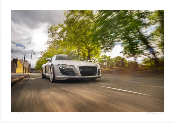 Audi R8 in the Jewellery Quarter A3 (297 x 420 mm / 11.7 x 16.5 in) / Print-Only (Fine Art Paper) / No Mount