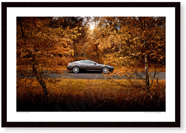 Aston Martin DB9 S (420mm x 285) / Black Wood Frame (Printed on Fine Art Paper) / No Mount