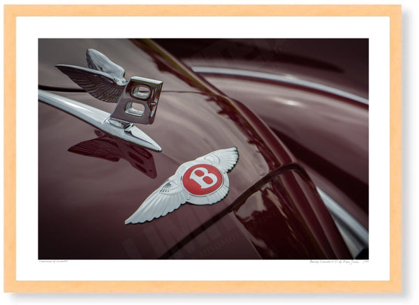 Bentley Corniche 1939 A3 (297 x 420 mm / 11.7 x 16.5 in) / Wood Frame (Printed on Fine Art Paper) / No Mount