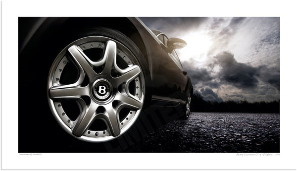 Bentley Continental GT (wheel detail) S (420mm x 240) / Print-Only (Fine Art Paper) / No Mount