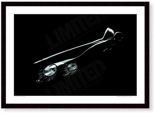 Bentley Continental GT Speed W12 A3 (297 x 420 mm / 11.7 x 16.5 in) / Black Wood Frame (Printed on Fine Art Paper) / No