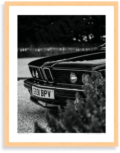 1989 BMW 635 CSi S (380mm x 297) / Wood Frame (Printed on Fine Art Paper) / No Mount