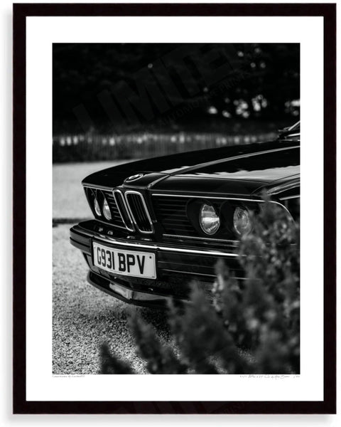 1989 BMW 635 CSi S (380mm x 297) / Black Wood Frame (Printed on Fine Art Paper) / No Mount