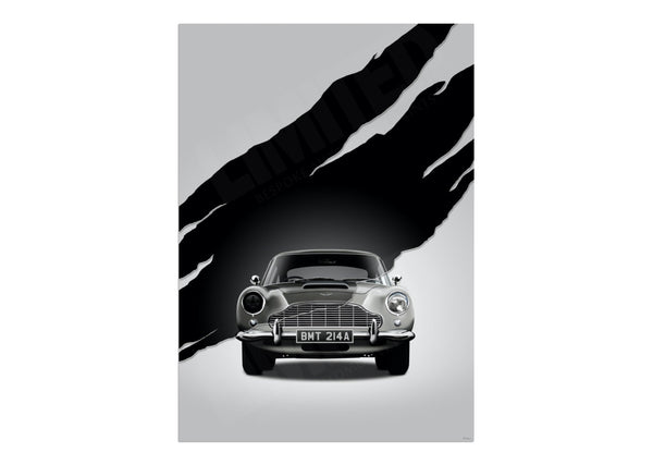 Aston Martin DB5 BMT 214A (Type A) A3 (297 x 420 mm / 11.7 x 16.5 in) / Aluminium Composite / No Mount