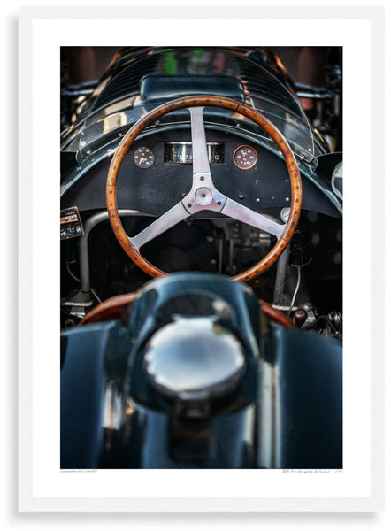 BRM P15 V16 mk1 (detail) A3 (297 x 420 mm / 11.7 x 16.5 in) / White Wood Frame (Printed on Fine Art Paper) / No Mount