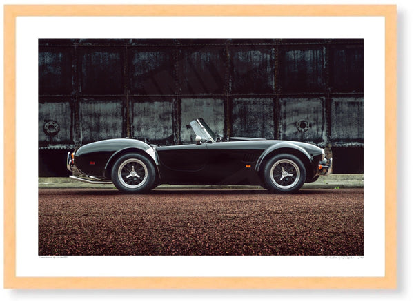 Autokraft MkIV AC Cobra (side profile) A3 (297 x 420 mm / 11.7 x 16.5 in) / Wood Frame (Printed on Fine Art Paper) / No