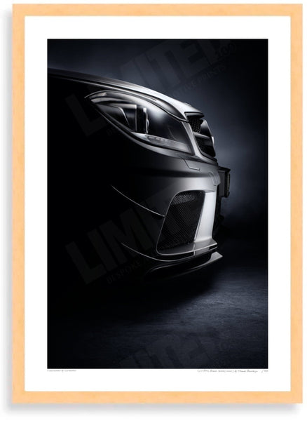 C63 AMG Black Series (detail) A3 (297 x 420 mm / 11.7 x 16.5 in) / Wood Frame (Printed on Fine Art Paper) / No Mount