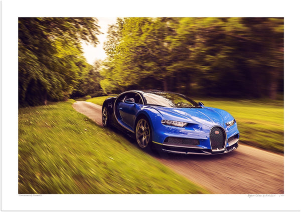 Bugatti Chiron at Prescott Hill Climb A3 (297 x 420 mm / 11.7 x 16.5 in) / Print-Only (Fine Art Paper) / No Mount