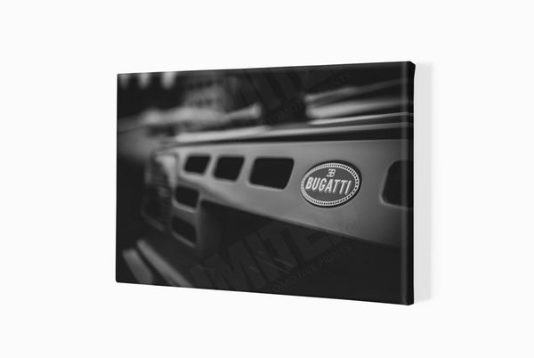 1994 Bugatti EB110 GT A3 (297 x 420 mm / 11.7 x 16.5 in) / Canvas Print (Mounted on Wood Internal Frame) / No Mount