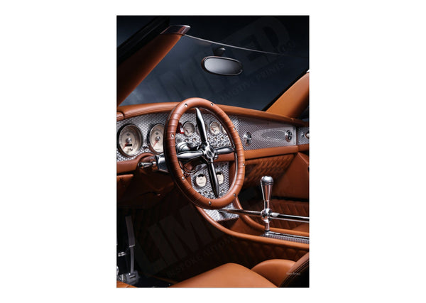 Spyker C8 Spyder (interior) A3 (297 x 420 mm / 11.7 x 16.5 in) / Aluminium Composite / No Mount