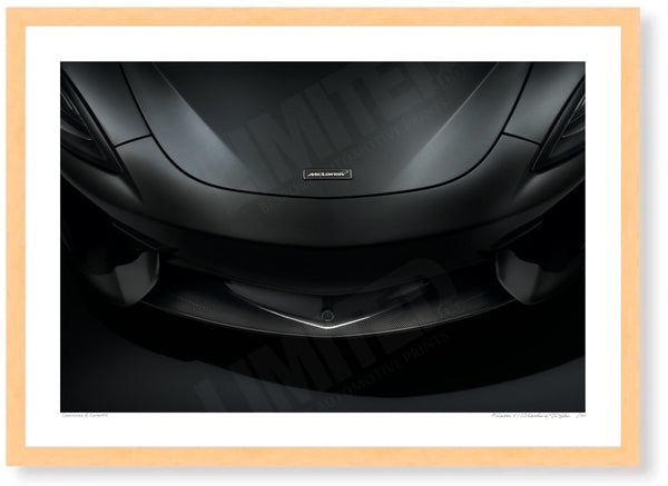 McLaren 570S Carbon A3 (297 x 420 mm / 11.7 x 16.5 in) / Wood Frame (Printed on Fine Art Paper) / No Mount
