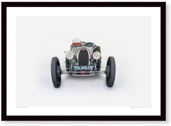 1926 Bugatti Type 35A A3 (297 x 420 mm / 11.7 x 16.5 in) / Black Wood Frame (Printed on Fine Art Paper) / No Mount